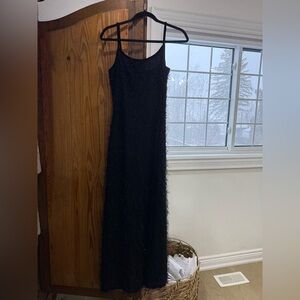 Simon Chang Elegant Black Maxi Dress